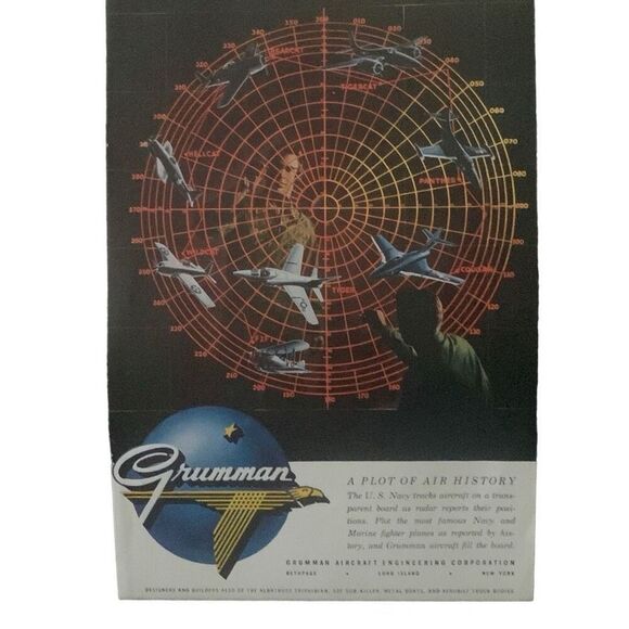 Vintage 1955 Grumman Plot of Air History Ad Advertisement - Picture 1 of 4
